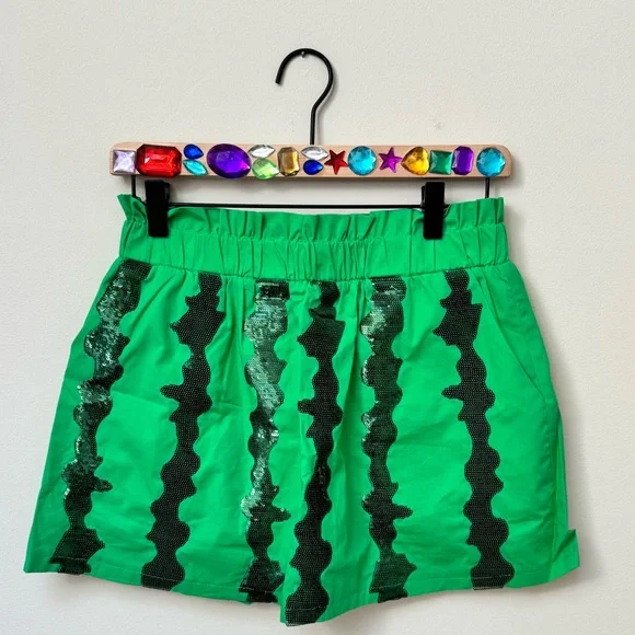 Brand New QUEEN OF SPARKLES QOS Green Watermelon Skort - Picture 4 of 10